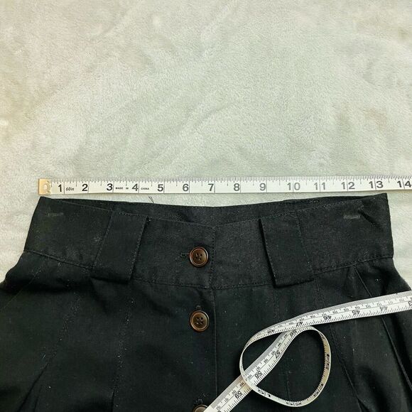 Vintage Best American Midi Skirt Juniors 7/8 Black Button Goth Witchy Whimsigoth - Picture 6 of 8